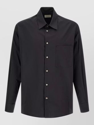 Christophe Lemaire silk cotton shirt button down collar