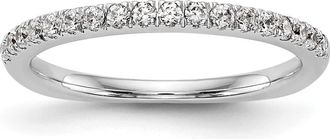 Diamond2Deal 14k Gold Lab Grown Diamond Wedding Band Ring 0.37Ct Clarity- VS Color- D-E