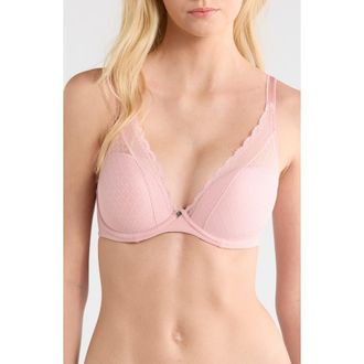 Chantelle Norah Chic Plunge T-Shirt Bra in Rose Sable at Nordstrom, Size 32G