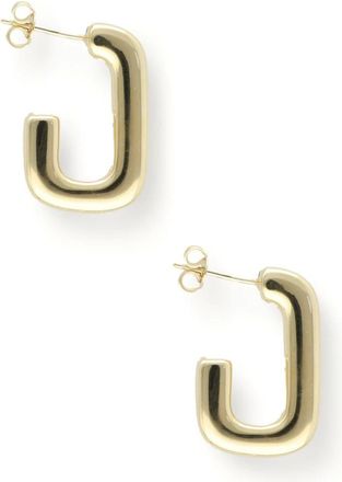 Lott. Gioielli Lott. Gioielli, Accessoires, Dames, Geel, ONE Size, Rechthoekige Creole S Oorbellen