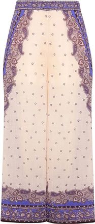 Zimmermann Maxine Wide Leg Broek - Dames - Wijde Broeken - Veelkleurig - S - Broeken