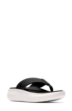 Clarks Solevana Wedge Flip Flop in Black at Nordstrom Rack, Size 7