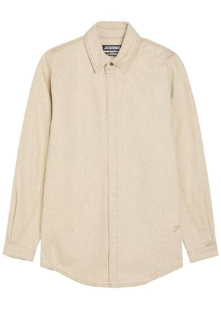 Jacquemus La Chemise Amelo De-nimes Cotton-blend Jacket - Beige - 34 (UK6 / XS)