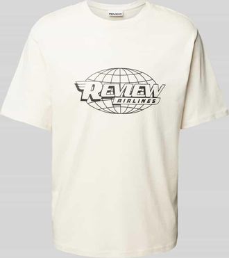 Review Regular Fit T-Shirt mit Rundhalsausschnitt in Ecru, Gr&ouml;&szlig;e XXL