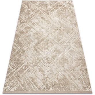 RugsX Alfombra Moderna Duke 51541 Beige - Geom&eacute;trico, Estructurada, Muy Suave, Flecos Beige 140x190 Cm