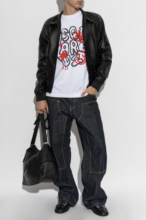 Dsquared2 T-shirt With Print, Mens, White