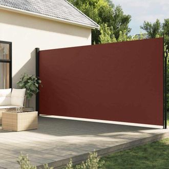 vidaXL Toldo Lateral Retr&aacute;ctil Marr&oacute;n 200x600 Cm Vidaxl