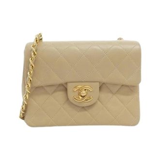 Chanel Pre-owned Lambskin Shoulder Bag - Dames - Pre-owned - Beige - Maat: ONE Size Leer