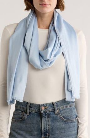 Vince Camuto Oversized Satin Pashmina Wrap in Heather Blue at Nordstrom Rack