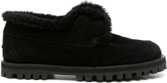 Le Silla Zwarte Su&egrave;de Shearling Instappers - Dames - Winterlaarzen - Zwart - 38 EU - Su&egrave;de - Schoenen