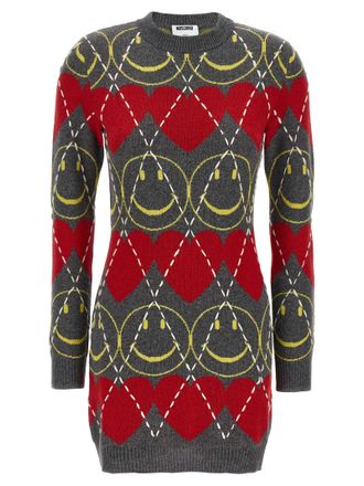 Moschino Multicolor Wool Short Womens Dress