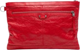 Balenciaga Pre-owned Clutches, female, Red, Size: ONE SIZE Pre-owned Leather Clutch