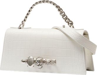 Alexander McQueen Womens Jewel Shoulder Bag White