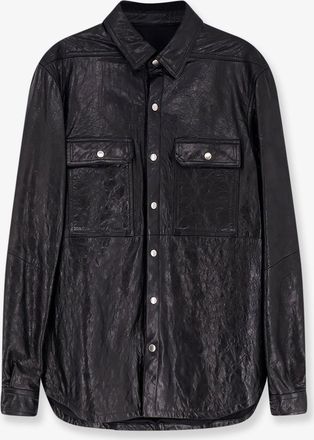 Rick Owens Outershirt leather jacket - RICK OWENS - gender_Man