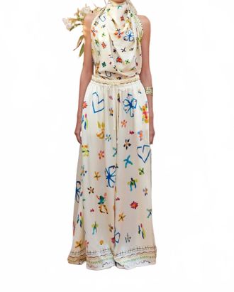Alemais Sidi Silk Palazzo Pant In Multi