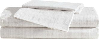 Vera Wang Erased Textured Cotton Sheet Set in Light Beige at Nordstrom Rack, Size Queen