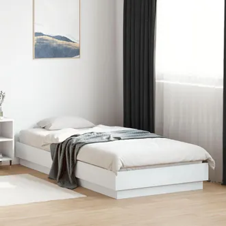 vidaXL Estructura De Cama Madera De Ingenier&iacute;a Blanca 90x200 Cm Vidaxl