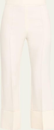 Valentino Garavani Crepe Kickflare Crop Trousers
