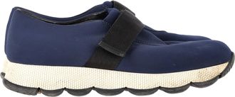 Prada Pre-owned Womens Slip On Sneakers in Navy Blue Nylon - Size 39.5 EU/IT