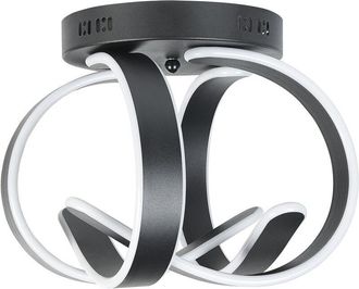 Beliani LED Ceiling Lamp NURA Metal Black