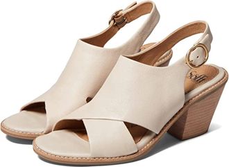 S&ouml;fft Mendi Sandals Womens Tapioca Gray Leather Block Heel ZOGG2068