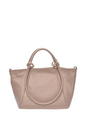 Roberta M Beige Rundleer Tas