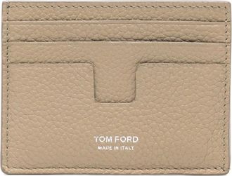 Tom Ford Leren pasjeshouder - Beige