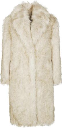 Liu Jo Ecopelliccia Lunga - Dames - Mantel - Beige - S - Polyester - Jassen