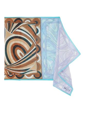 Pucci graphic-print sarong - Blue