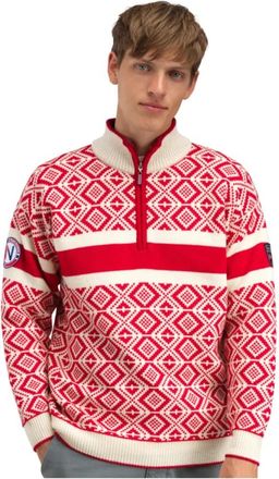 Dale of Norway Team Norway Cortina Sweater - Heren - Coltruien - Rood - XL - Wol - Truien & Vesten