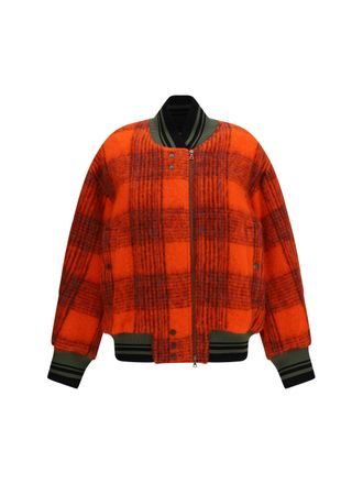 Dries Van Noten Mohair-Blend Oversized Bomber Jacket - Orange