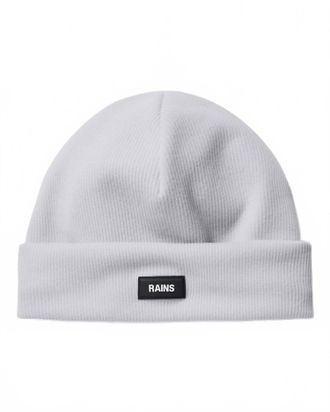 Rains Mens Ribbed Fleece Beanie In Grey