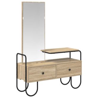 vidaXL Mesa Tocador Con Caj&oacute;n Roble Sonoma Madera De Ingenier&iacute;a Vidaxl