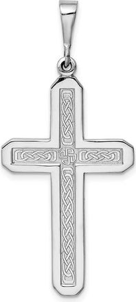 Diamond2Deal 14k White Gold Cross Pendant