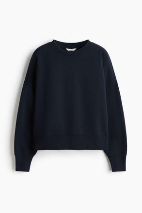 H&M Oversized Sweatshirt in Navy Blue at Nordstrom, Size Xx-Large