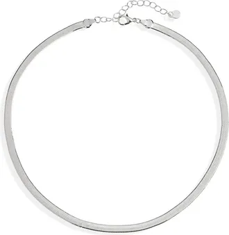 BP. Dipped Herringbone Chain Necklace in Sterling Silver Dipped at Nordstrom