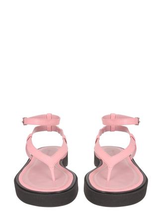 by FAR Leather Thong Sandals - Pink