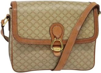 Celine Pre-owned Leather celine-bags - Dames - Vintage Schoudertas - Beige - ONE Size - Leer - Vintage