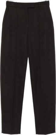 Alexander McQueen Bruine Broek met Persvouwzakken - Dames - Wijde Broeken - Bruin - S - Broeken
