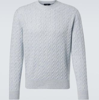 Dunhill Cable-knit cashmere and linen sweater