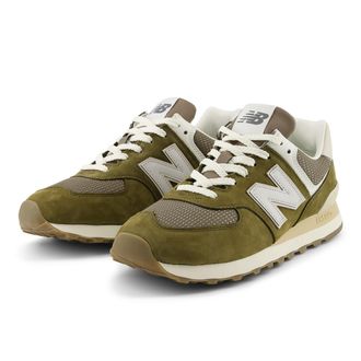 New Balance Sneaker NEW BALANCE 574, Damen, Gr. 37,5, calcium, Leder, Synthetik, Textil, Schuhe Sneaker
