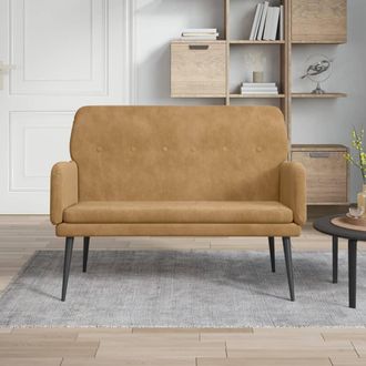 vidaXL Vidaxl - Banco De Terciopelo Marr&oacute;n 108x79x79 Cm