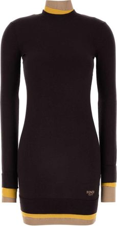 Fendi Plum Wool Blend Dress