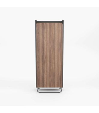 HERDASA Herdasa - Recibidor Zapatero 1 Puerta Modelo 525 Acabado Grafito/nogal Claro. 133cm(alto) 50cm(ancho) 28cm(fondo)