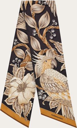 Ferragamo Women Parrots print bandeau Beige