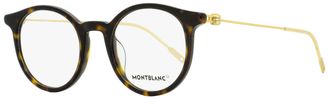 Montblanc MB0004O Oval Acetate Frame Eyeglasses - Brown