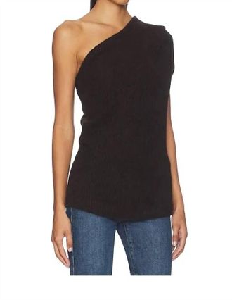 A.L.C. Sue Brushed Alpaca Sweater Top In Dark Umber