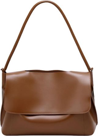 Generic Shoulder Bag PU Crossbody Bag with Adjustable Strap for Women Daily Use (Brown)