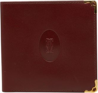 Cartier Bordeaux Leather Wallet (Bi-Fold) (Pre-Owned)