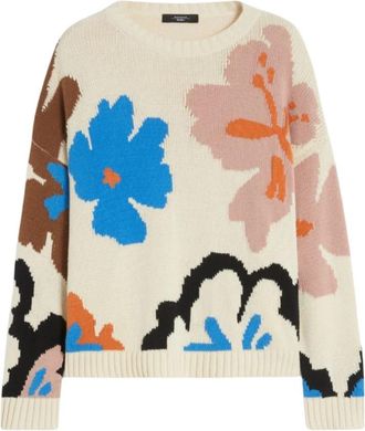Max Mara Round-neck Truien - Dames - Ronde hals truien - Veelkleurig - S - Truien & Vesten